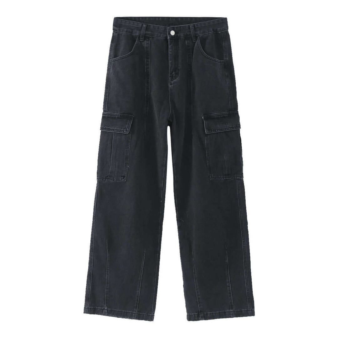 Men's Retro Casual Outdoor Pants: Multiple Pockets, Loose Fit