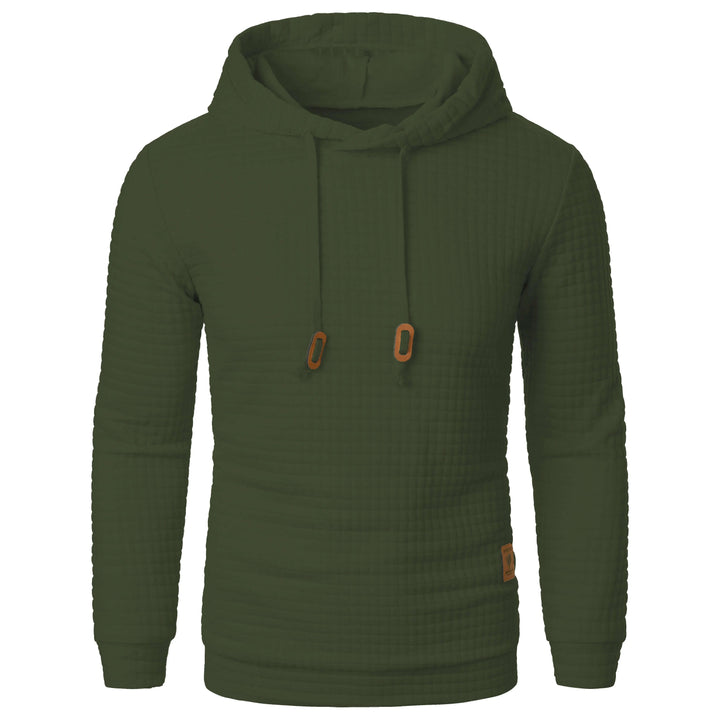 Men's Casual Check Hoodie Sweatshirt