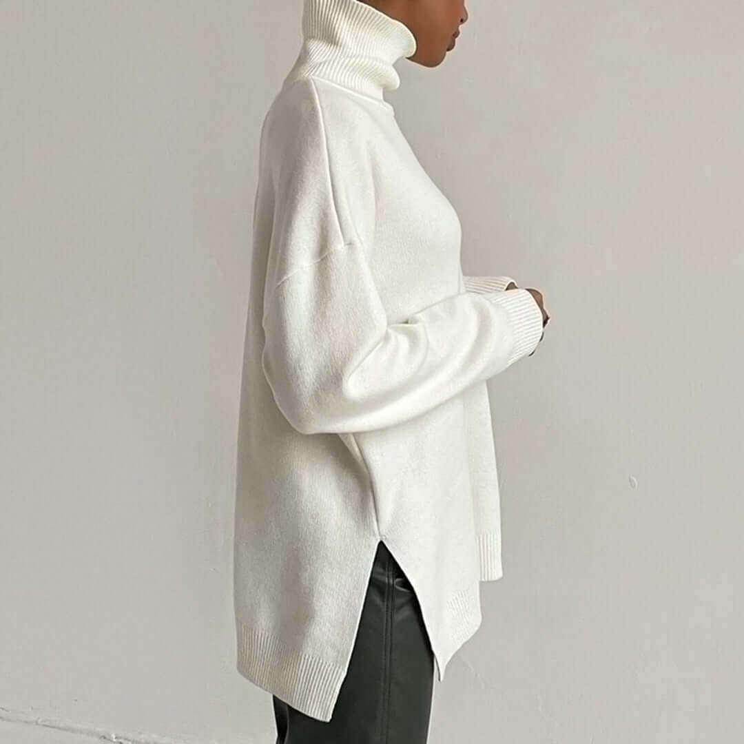 Women's High-Neck Long-Sleeve Sweater