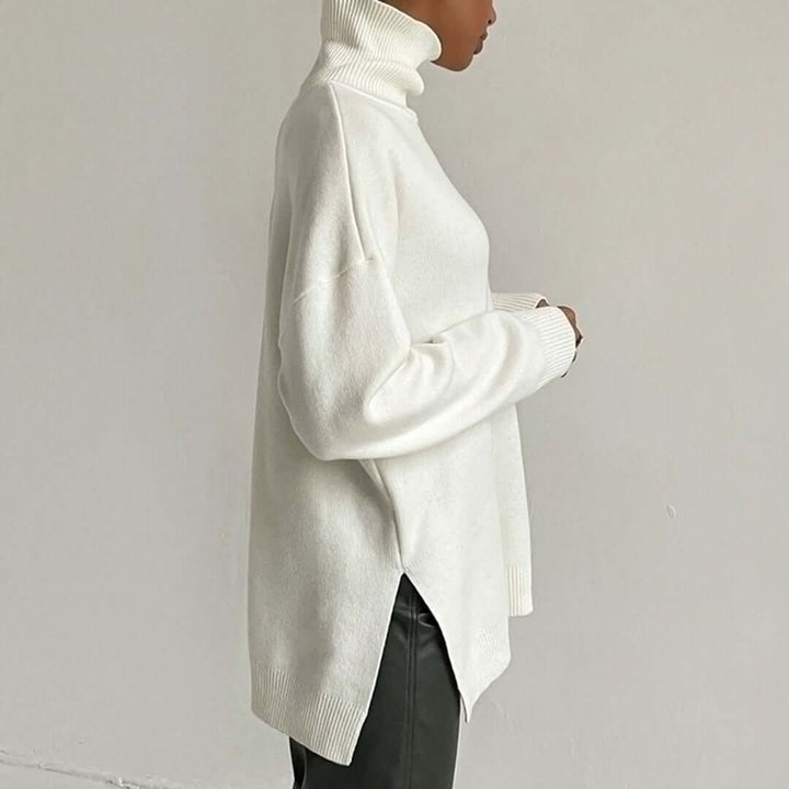 Women's High-Neck Long-Sleeve Sweater