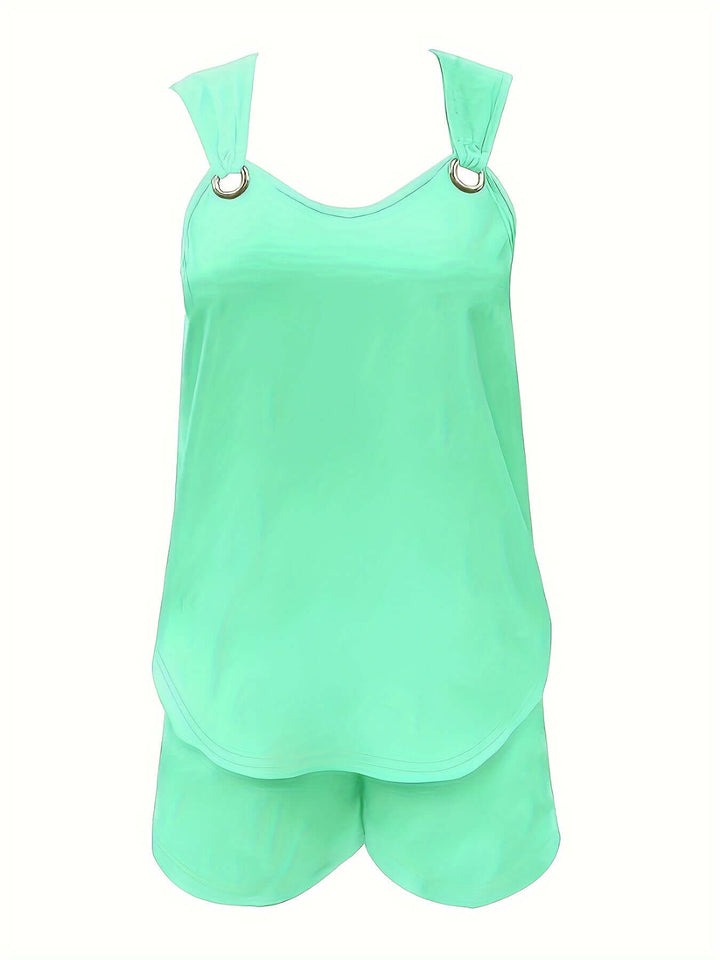 Women's Relaxed Fit Sleeveless Romper with Pockets
