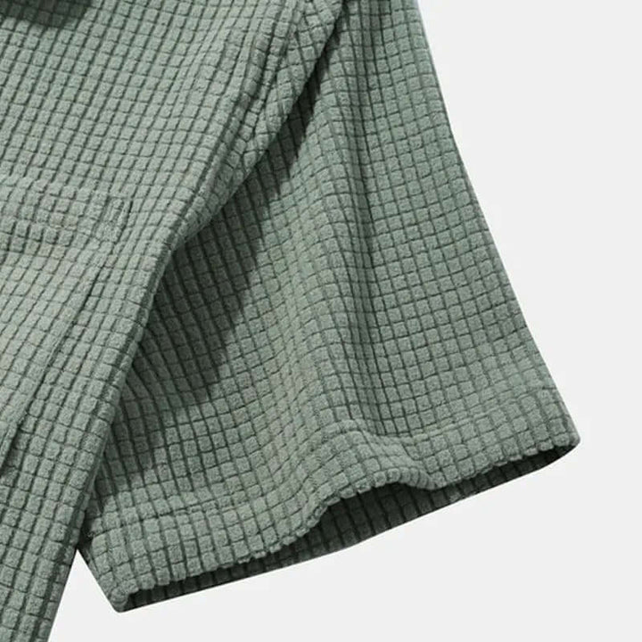 Men's Corduroy Shirt & Shorts Set: Casual Summer Outfit