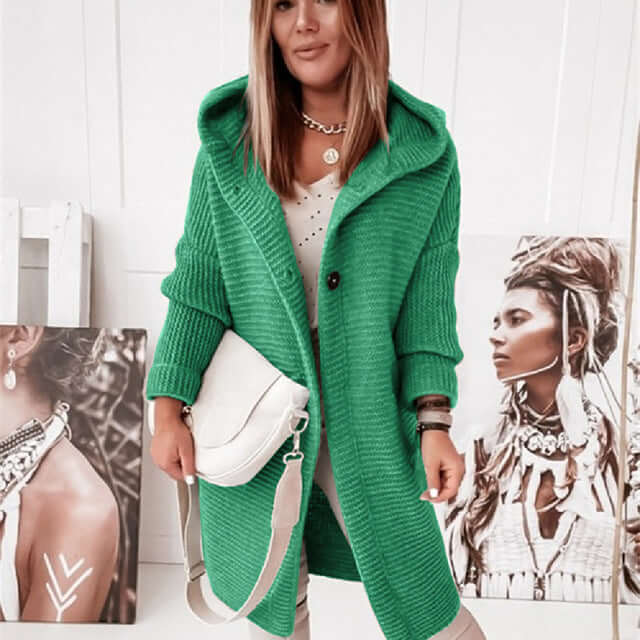 Women's Long-Sleeve Knitted Cardigan