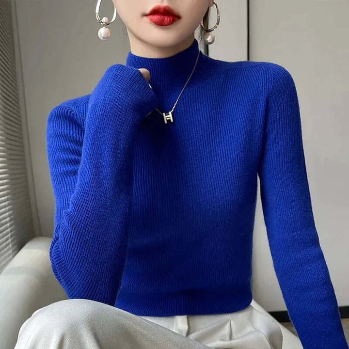 Women's Half-Turtleneck Long-Sleeve Knit Sweater