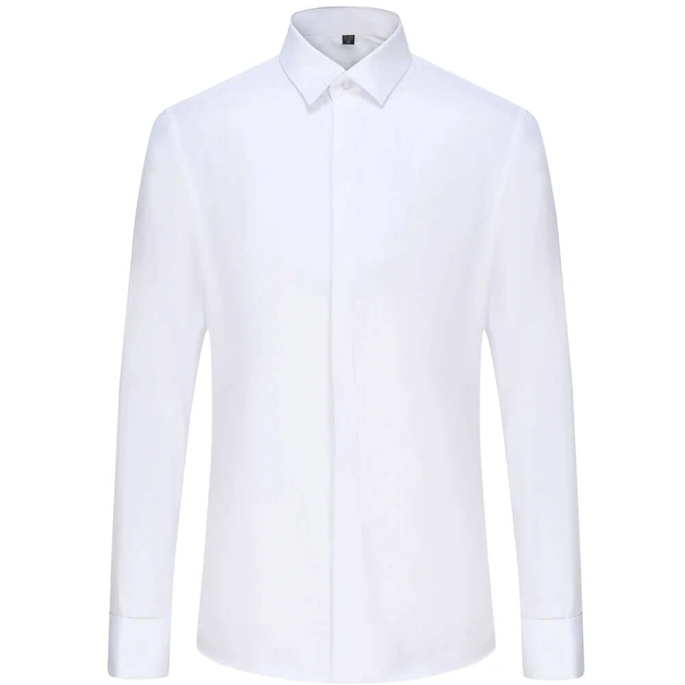 Men's Formal Dress Shirt: Classic Spread Collar & French Cuffs