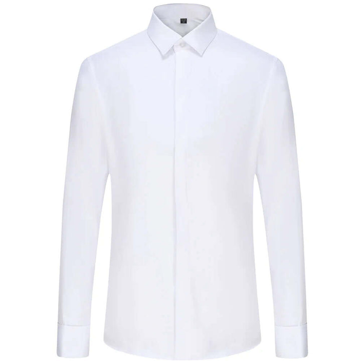 Men's Formal Dress Shirt: Classic Spread Collar & French Cuffs