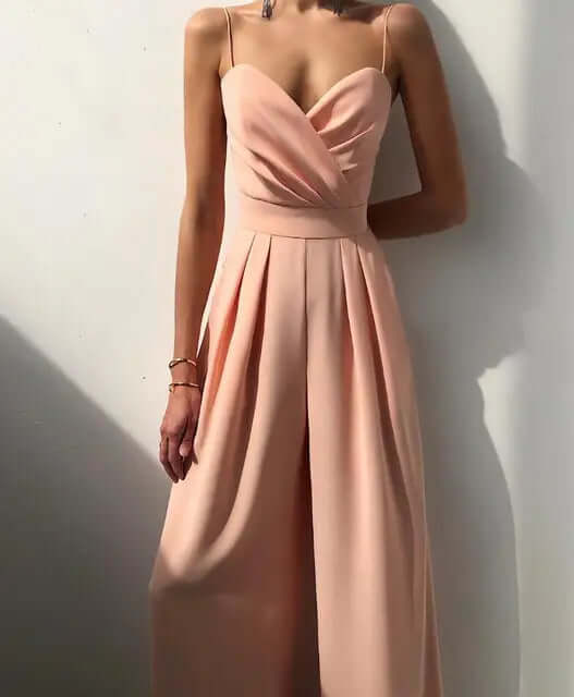 Women's Elegant Sleeveless Wide-Leg Jumpsuit