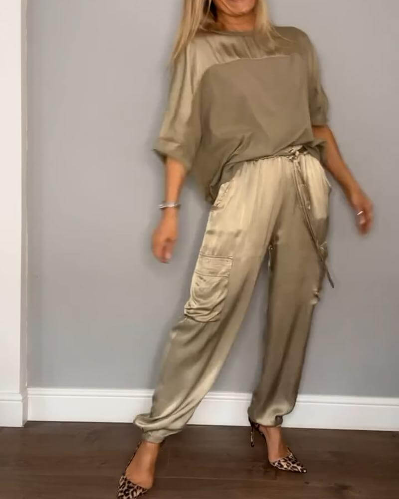 Women's Two-Piece Loungewear Set: Soft & Stylish