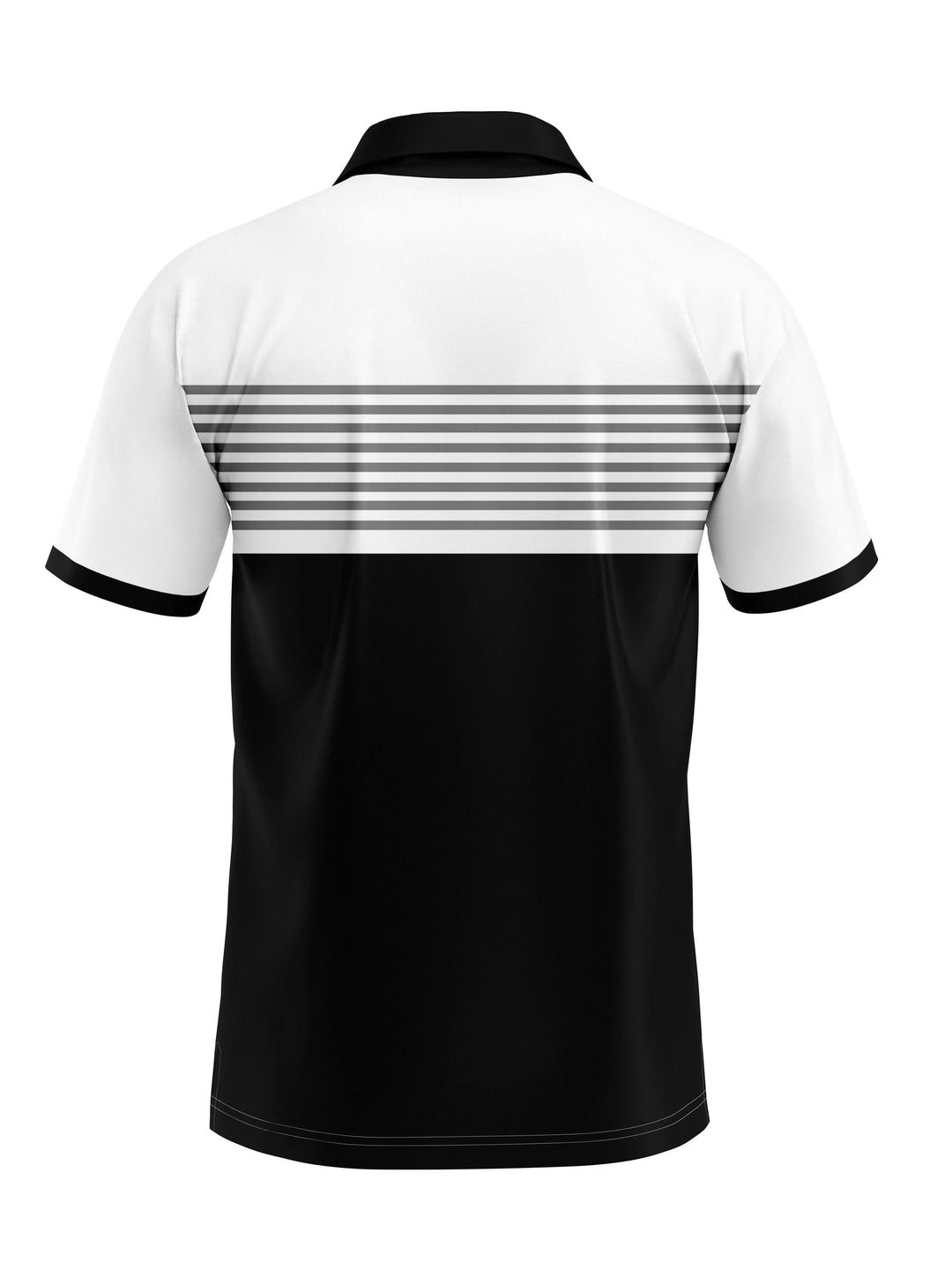 Men's Slim Fit Short Sleeve Polo Shirt with Striped Chest
