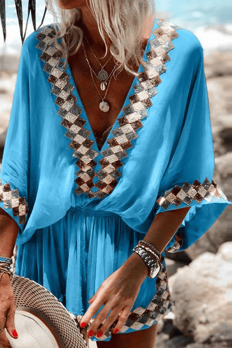 Women's Relaxed-Fit V-Neck Jumpsuit