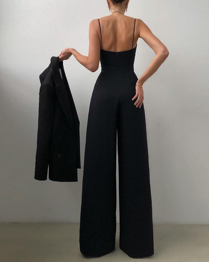 Women's High-Waist Sleeveless Jumpsuit