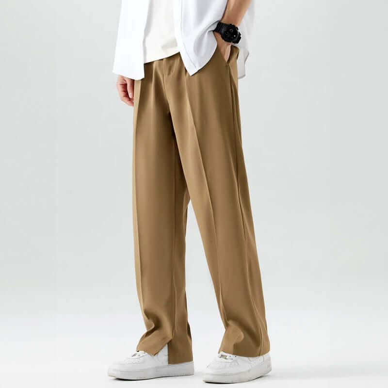 Men's Casual Seam Detail Trousers