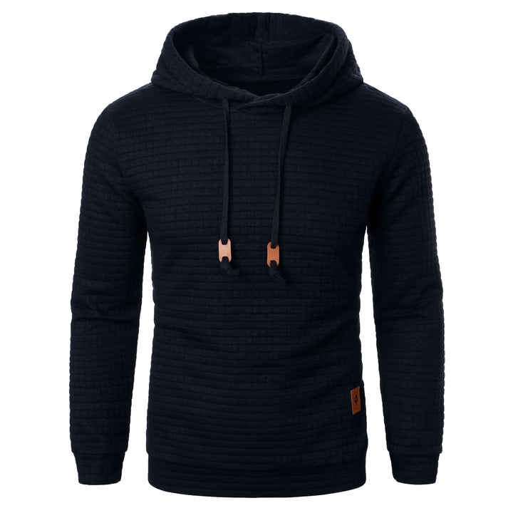 Men's Casual Check Hoodie Sweatshirt