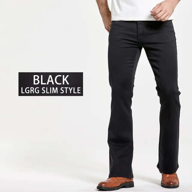 Men's Bootcut Jeans: Stretch Denim, 5-Pocket Design