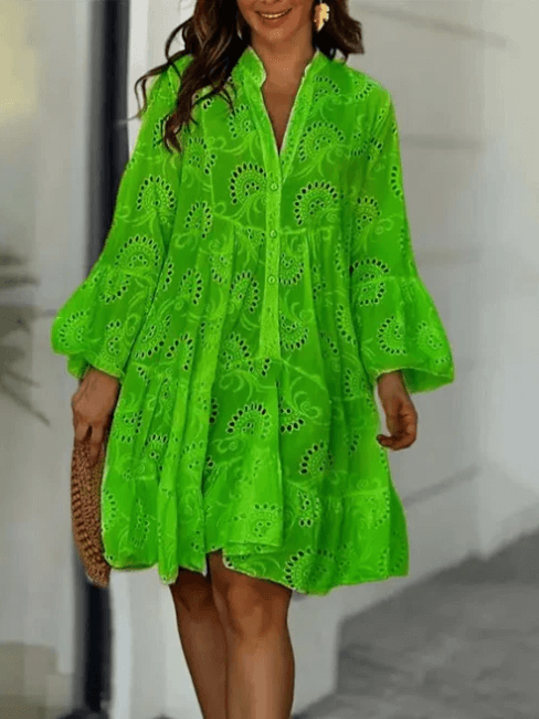 Women's V-Neck Summer Dress: Flowy, Breathable, Versatile
