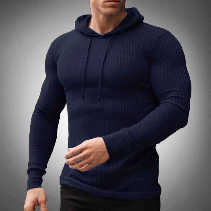 Men's Slim-Fit Knit Sweater: Versatile & Comfortable