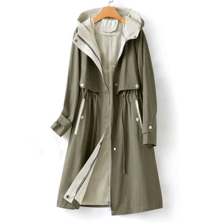 Women's Tailored Windbreaker Jacket: Water-Resistant & Stylish