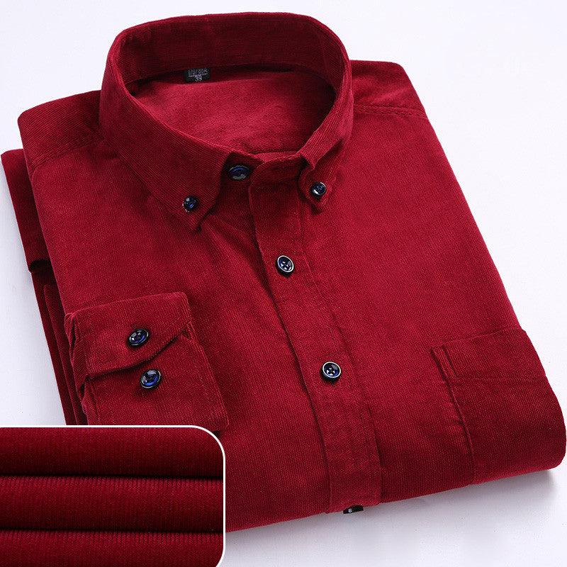 Men's Long-Sleeve Corduroy Shirt