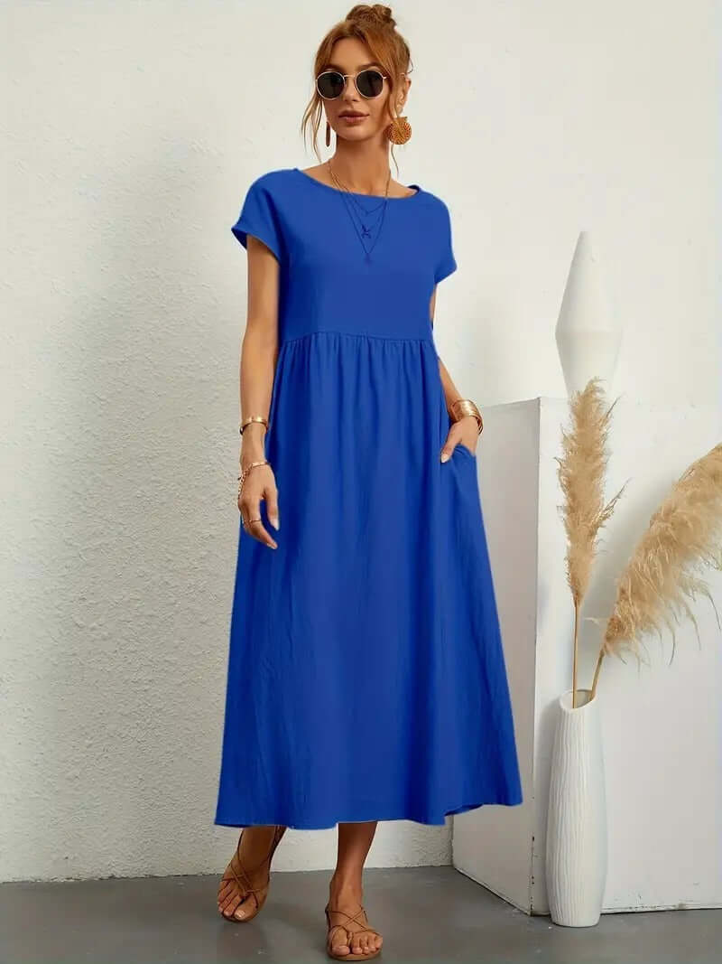 Summer Sleeveless Dress & Handbag Set for Women