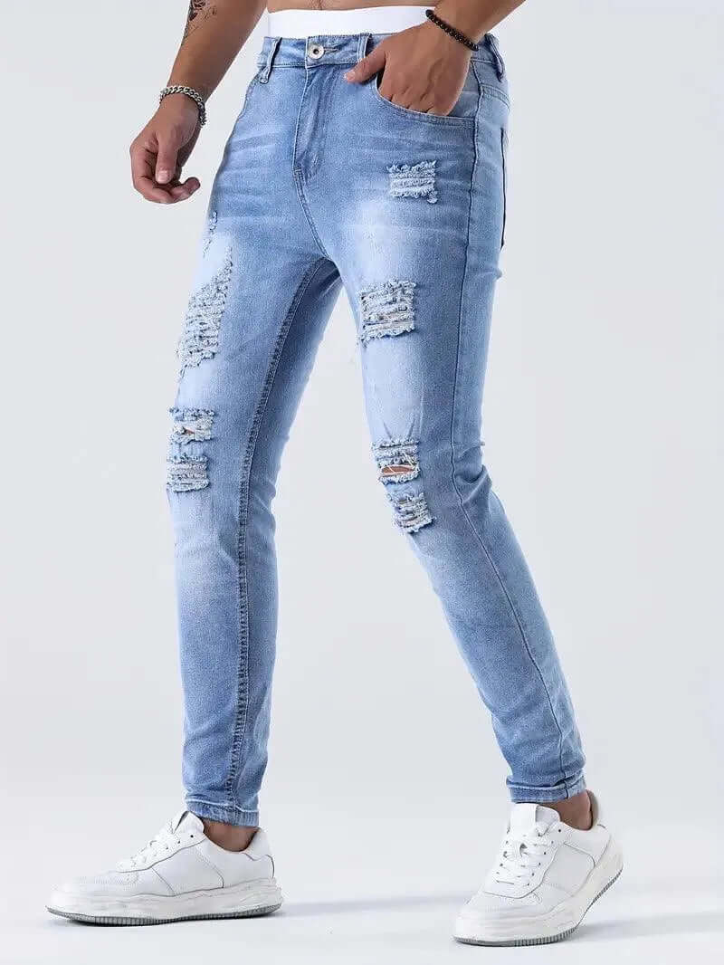 Men's Slim Fit Distressed Jeans