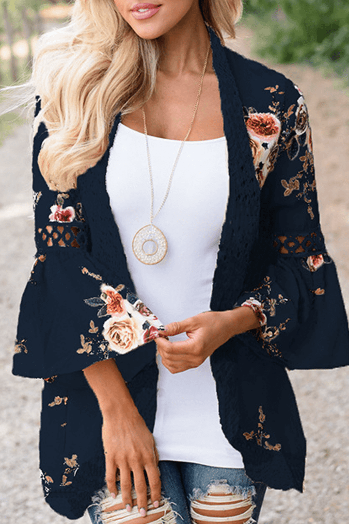 Women's Casual Patchwork Print Top