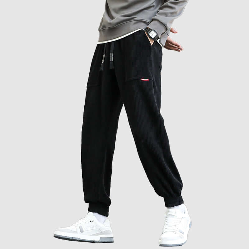 Men's Casual Corduroy Tapered Joggers
