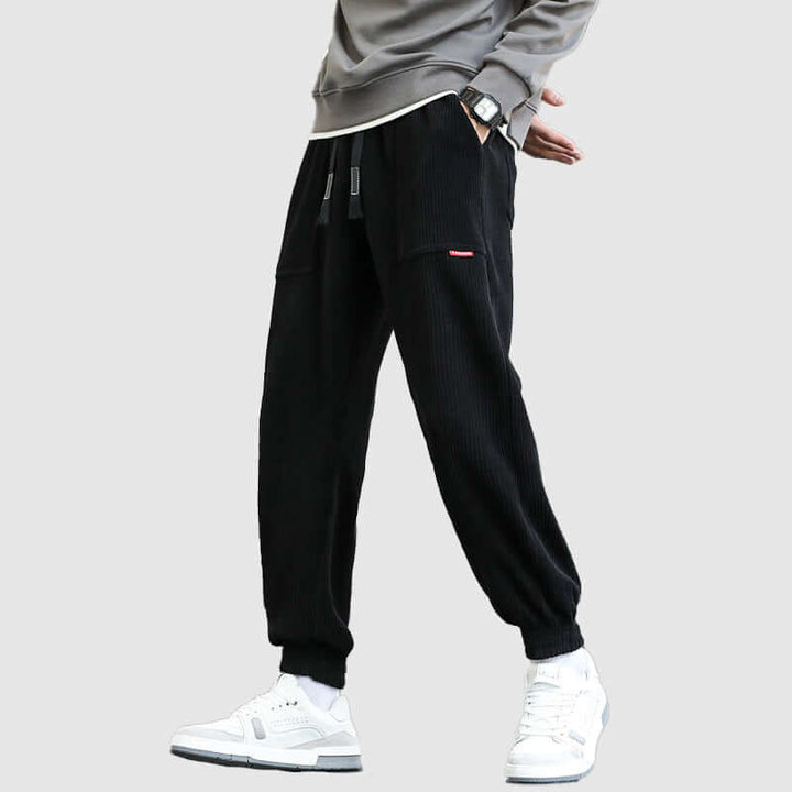 Men's Casual Corduroy Tapered Joggers