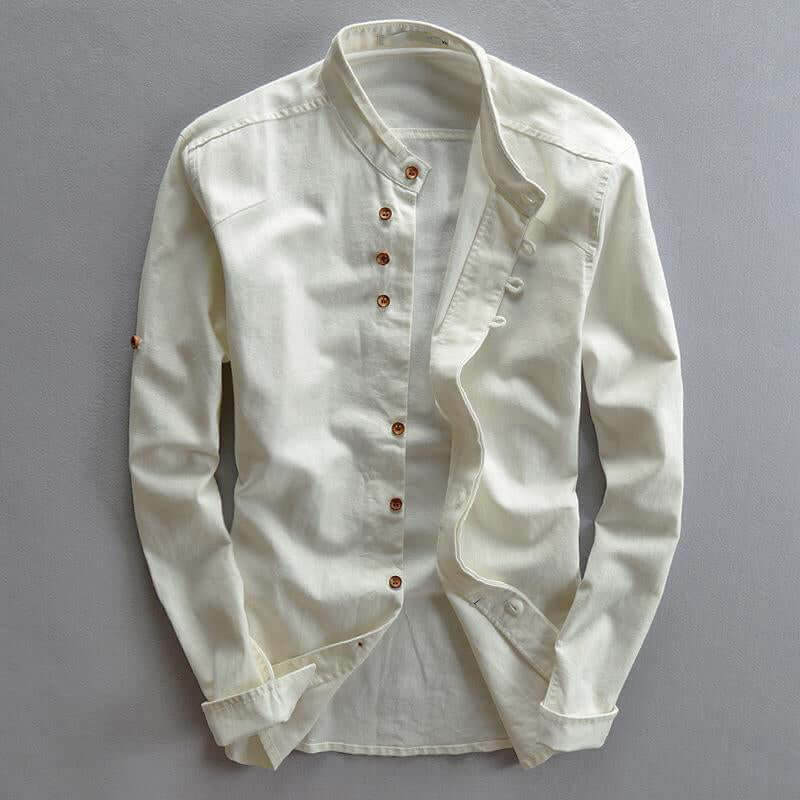 Men's Long Sleeve Standard Collar Shirt