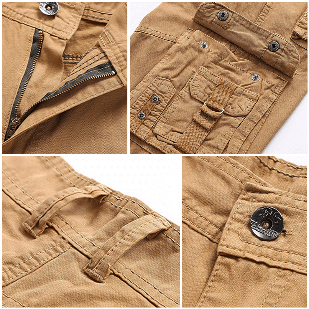 Men's Relaxed-Fit Cargo Trousers with Multiple Pockets