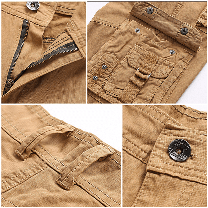 Men's Relaxed-Fit Cargo Trousers with Multiple Pockets