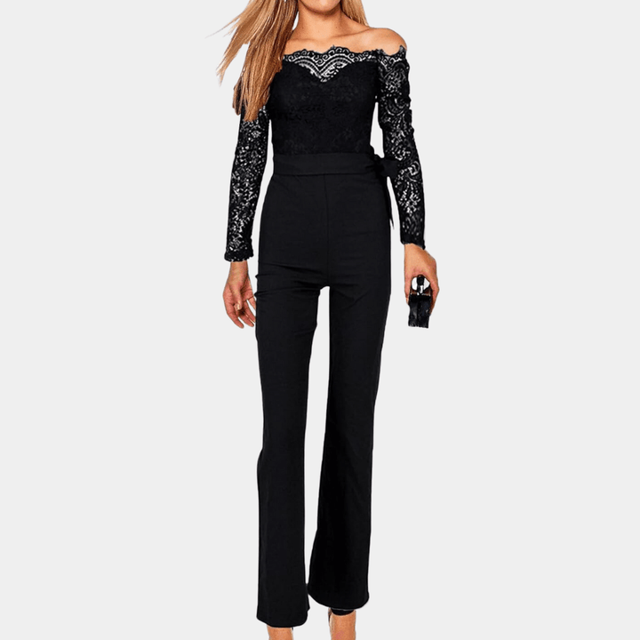 Elegant Lace Off-Shoulder Jumpsuit