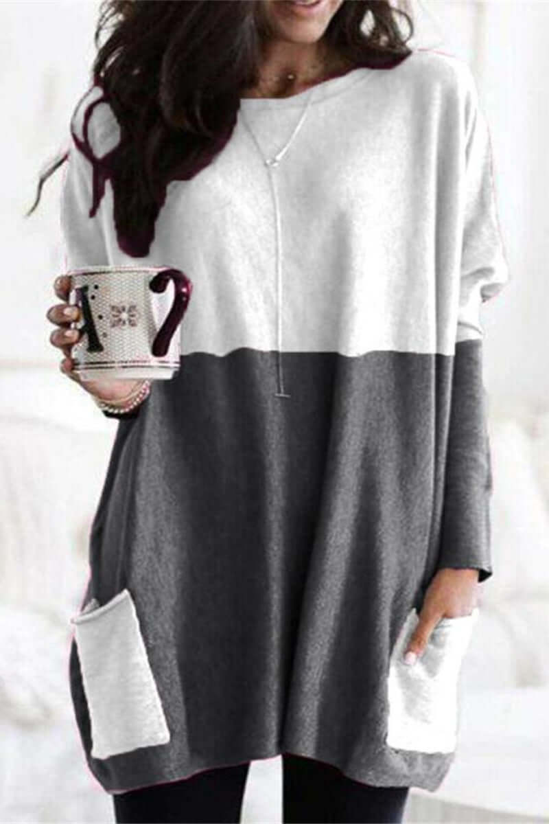 Women's Summer Pocket Top: Casual Round Neck T-Shirt