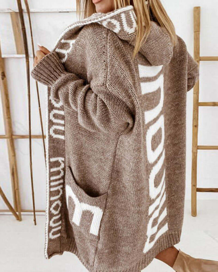 Women's Long Hooded Relaxed Cardigan