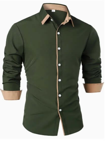 Men's Breathable Long-Sleeve Casual Shirt