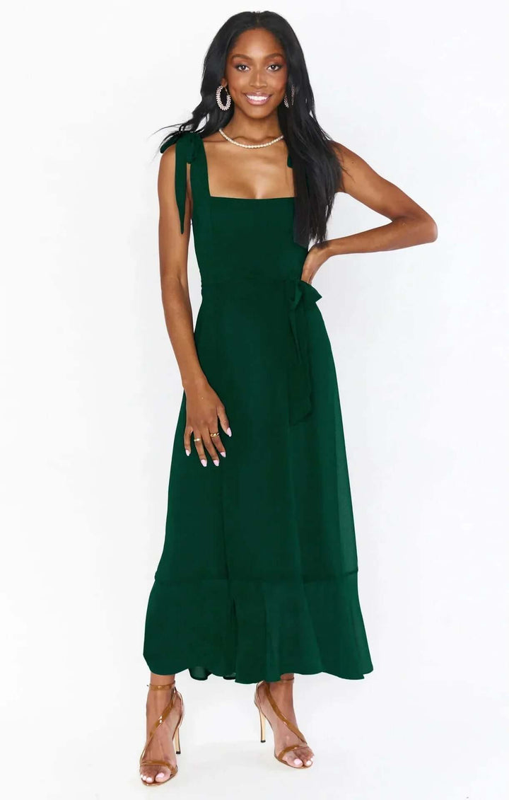 Elegant Printed Sleeveless Summer Dress