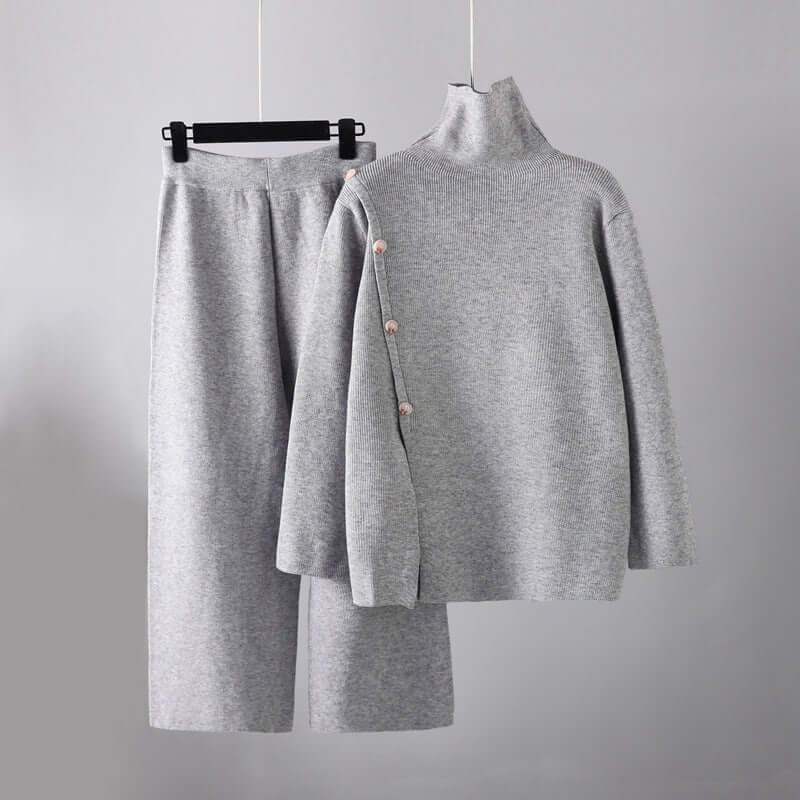 Women's Cozy Knitted High-Collar Set