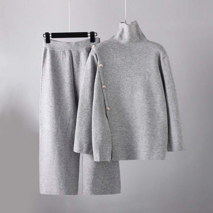 Women's Cozy Knitted High-Collar Set