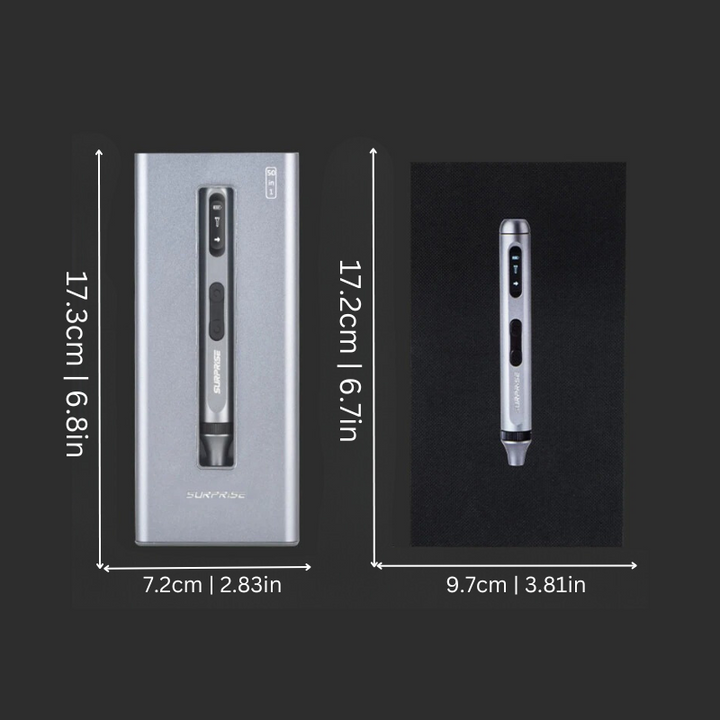 "Compact electric screwdriver kit 50-in-1 with USB-C, sleek design, organized case, perfect for DIY and tech repairs."
