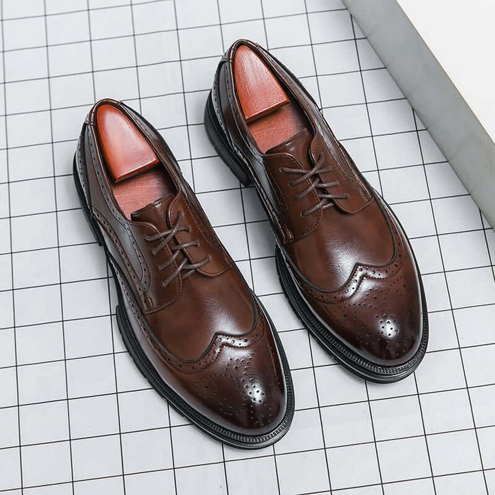 Men's Elegant Brock Cut Formal Leather Shoes