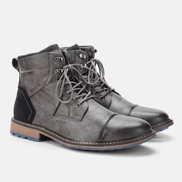 Men's Leather Ankle Boots: Durable, Slip-Resistant, Casual
