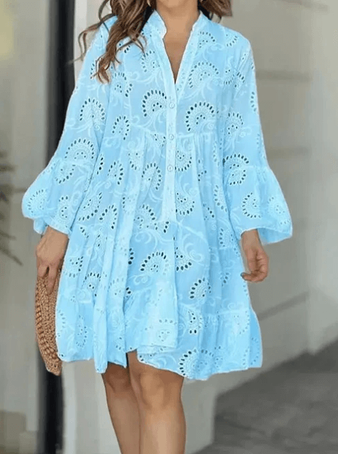 Women's V-Neck Summer Dress: Flowy, Breathable, Versatile