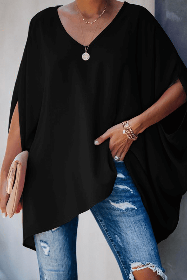 Women's Casual V-Neck T-Shirt: Relaxed Fit, Soft & Breathable
