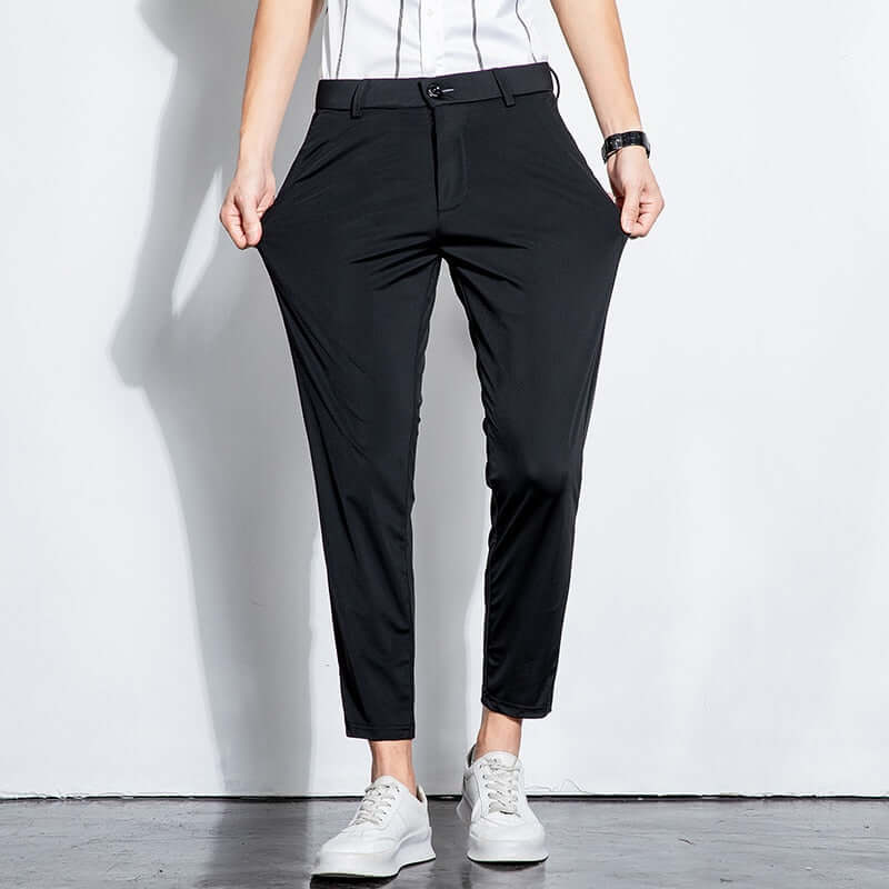 Men's Formal Long Trousers: Classic Fit Work Pants