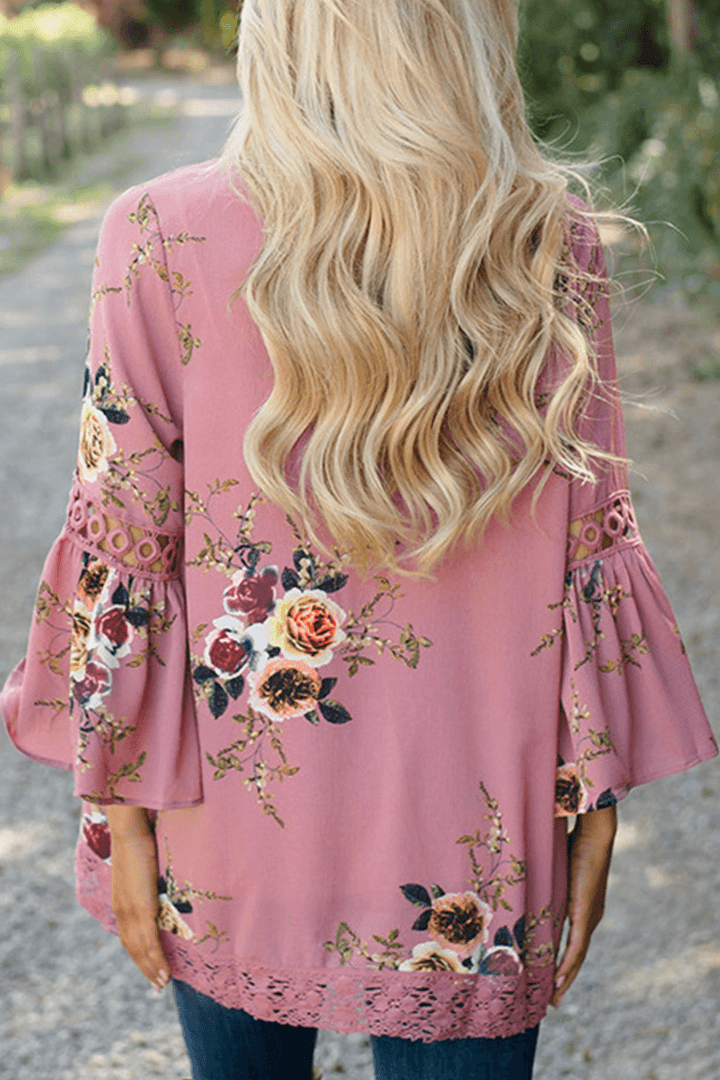 Women's Casual Patchwork Print Top