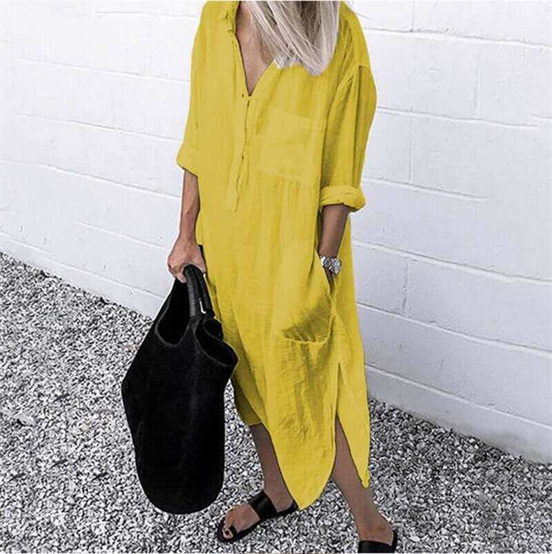 Elegant Women's Cotton Dress: Breathable & Versatile