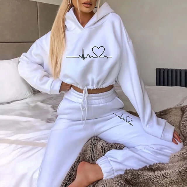 Women's Relaxed-Fit Sports Hoodie & Leggings Set