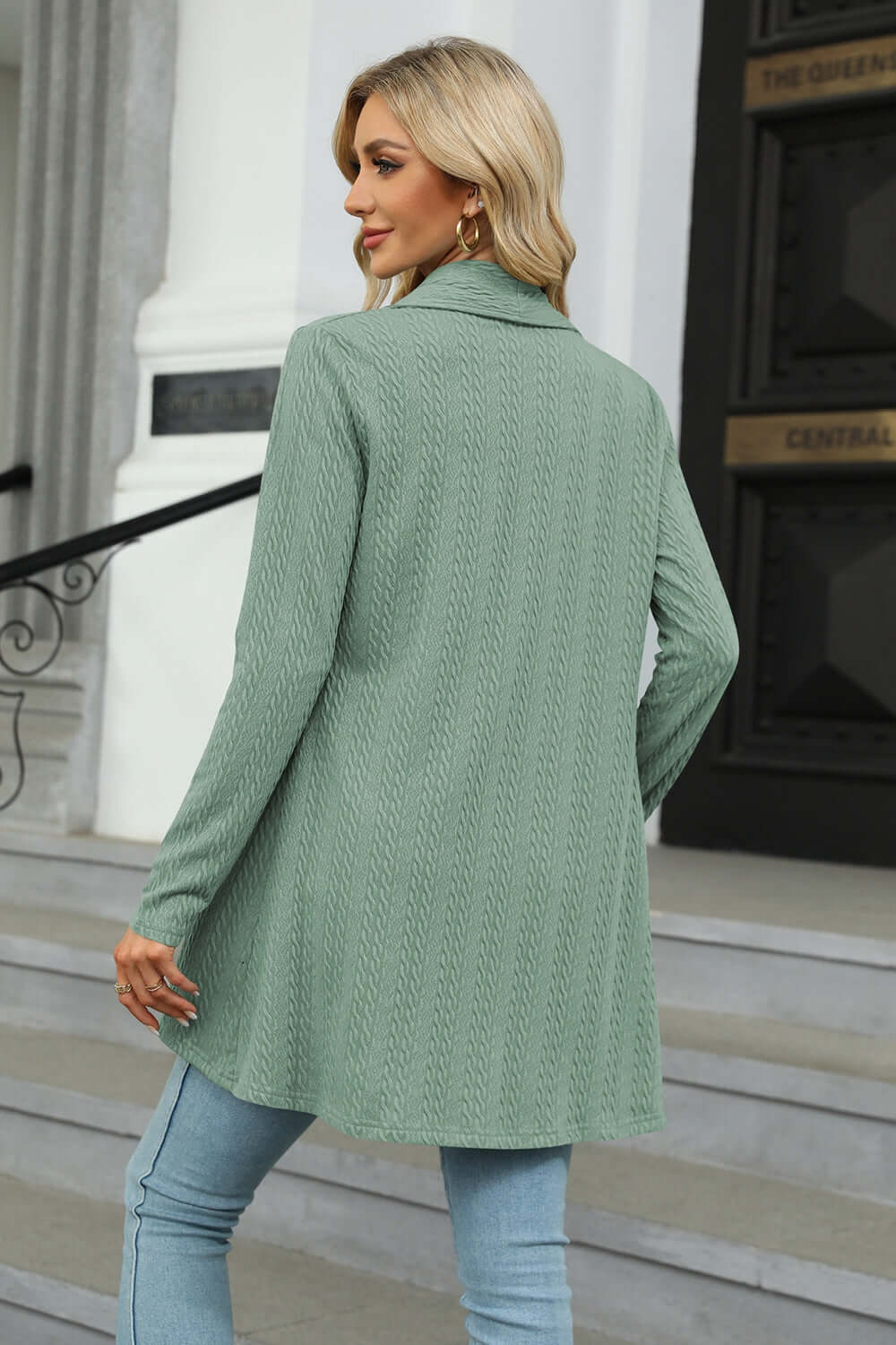 Women's Casual Open-Front Longline Cardigan