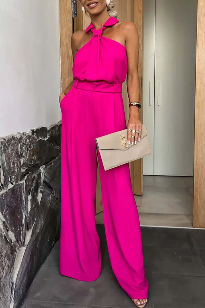 Women's Sleek Pocket Jumpsuit: Versatile & Comfortable