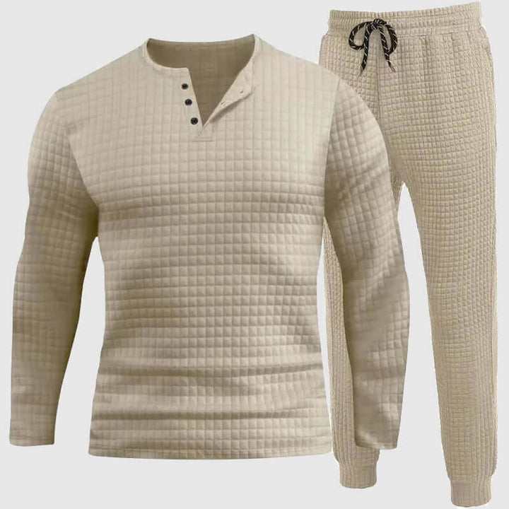 Men's Breathable Long-Sleeve Shirt & Pant Set