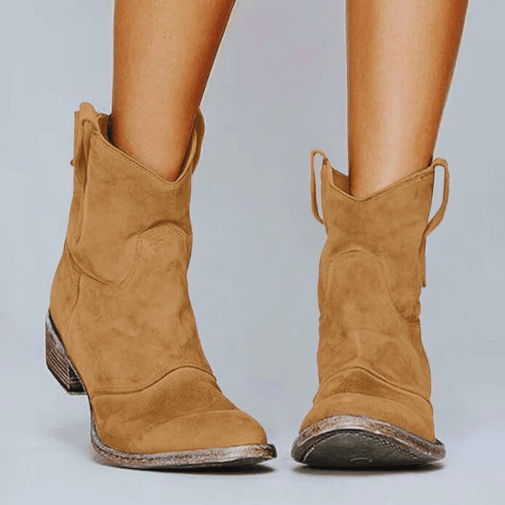 Women's Vintage Leather Ankle Boots